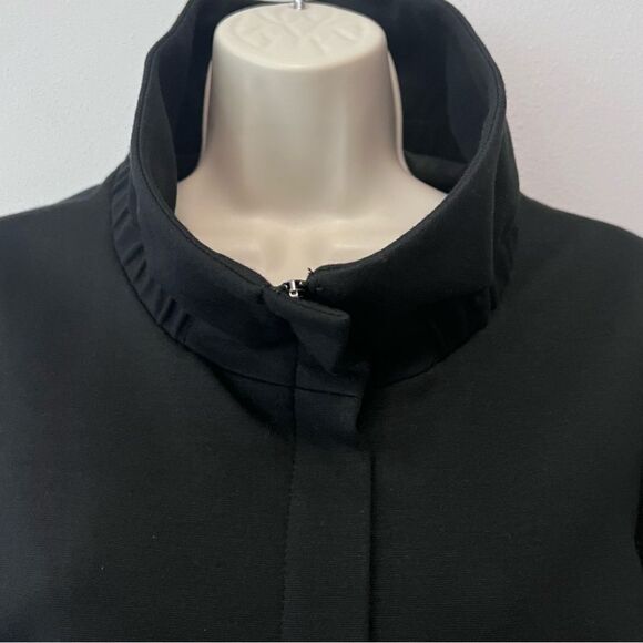 Theory Black Mariony Collar Zip Up Jacket Blazer Size 8 - Picture 4 of 10